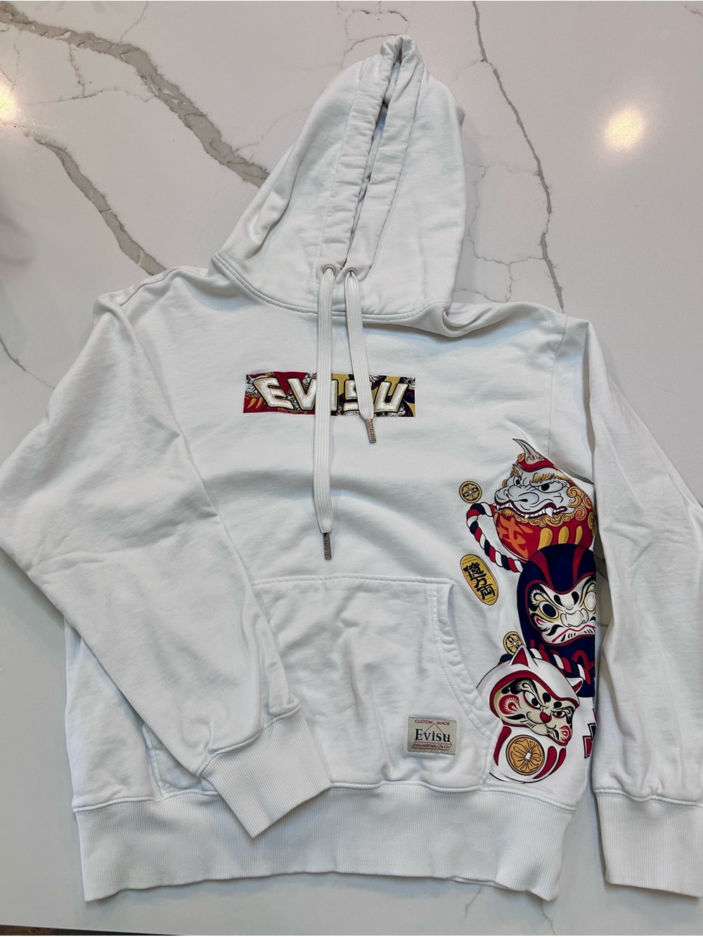 Evisu Daruma Buddies graphic Japanese hoodie